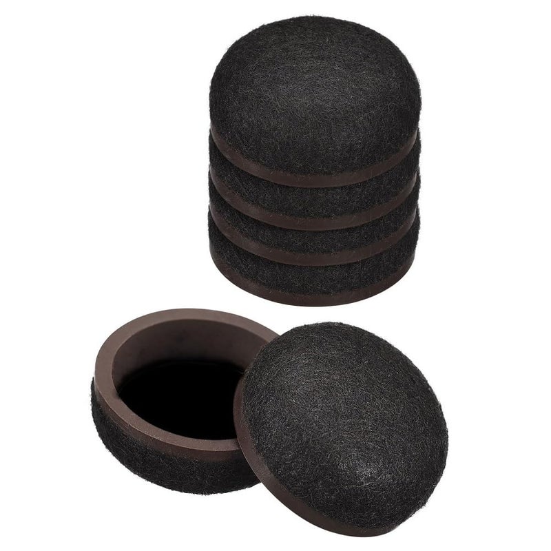 SoftTouch Super Sliders 4 Pack â€“ 2" Round Self-Stick Felt Furniture Pads for Hardwood, Tile & Laminate Floors â€“ Heavy Duty Scratch-Resistant Floor Protectors, Brown - Image 1
